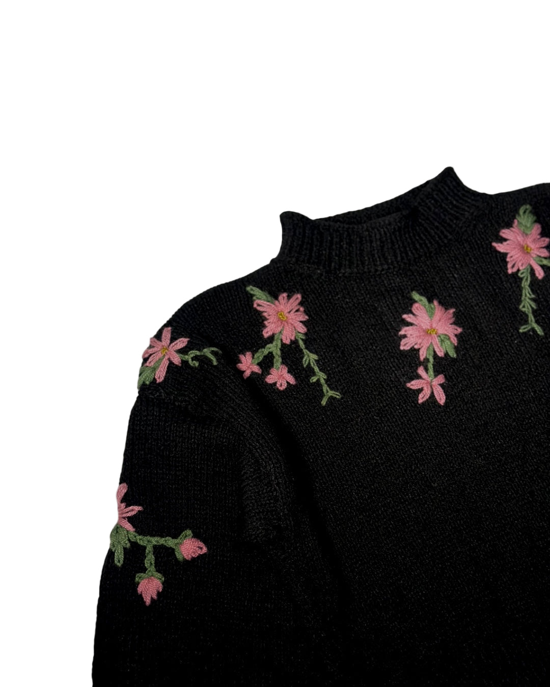 Tejido Esencia Floral negro